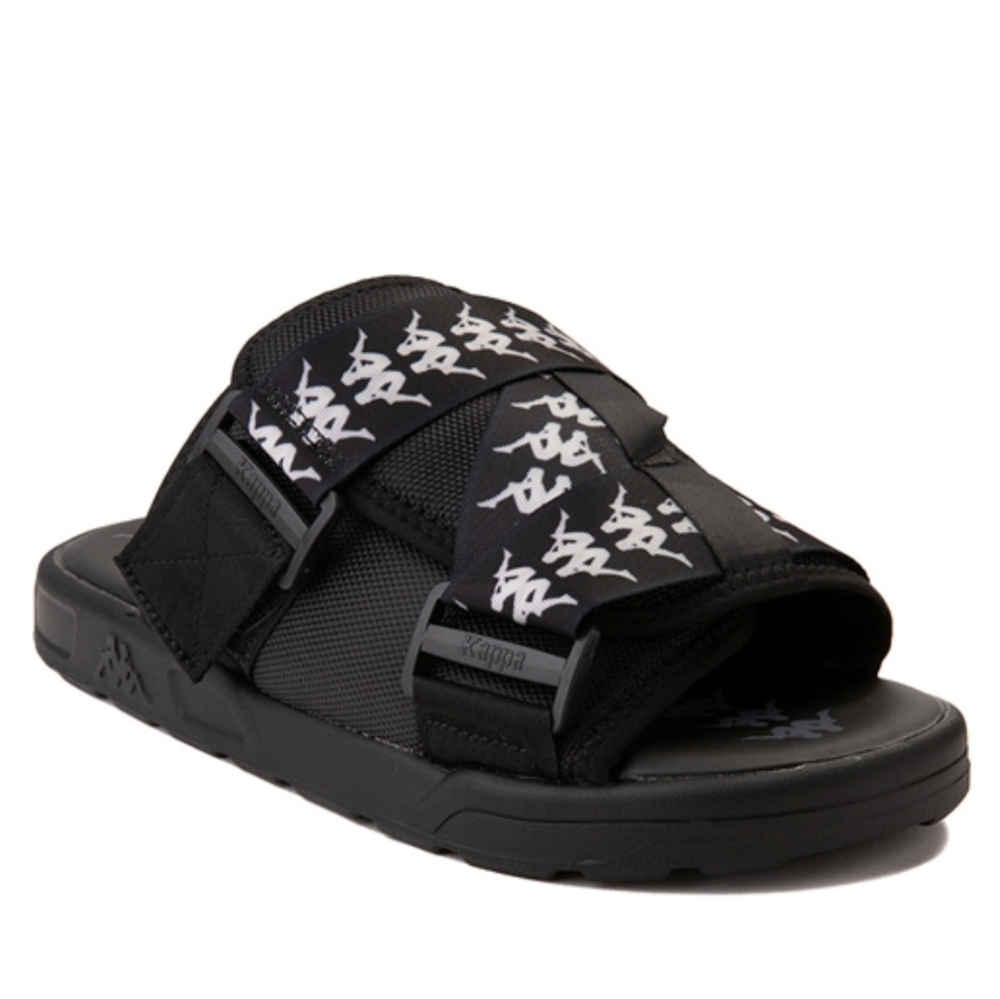 Kappa NWOT 222 Banda 1  Black and White Slide Sandals Size 6.5 - Picture 9 of 16